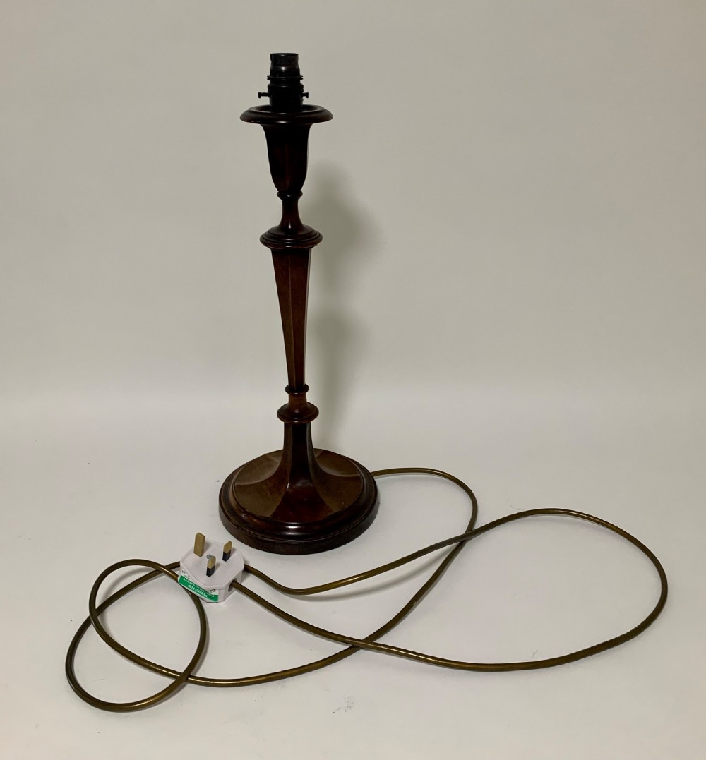 Antique Mahogany Table Lamp View X