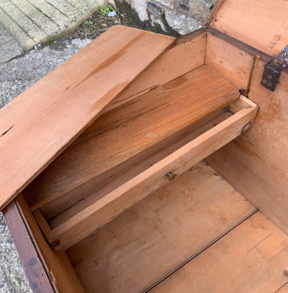 Antique Pine and Simulated Elm Blanket Chest View III