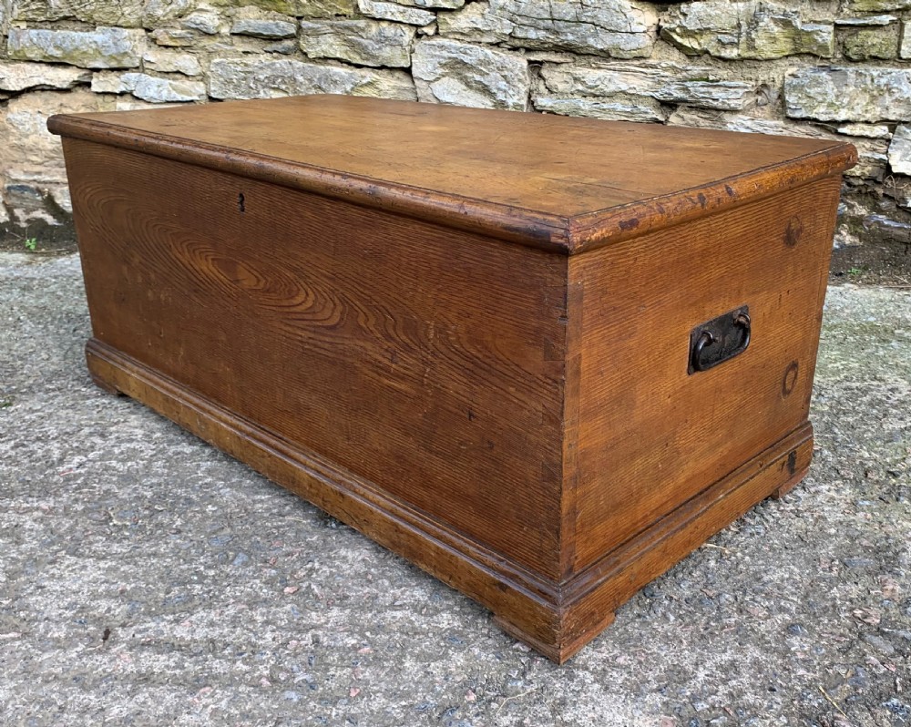 Antique Pine and Simulated Elm Blanket Chest View VIII