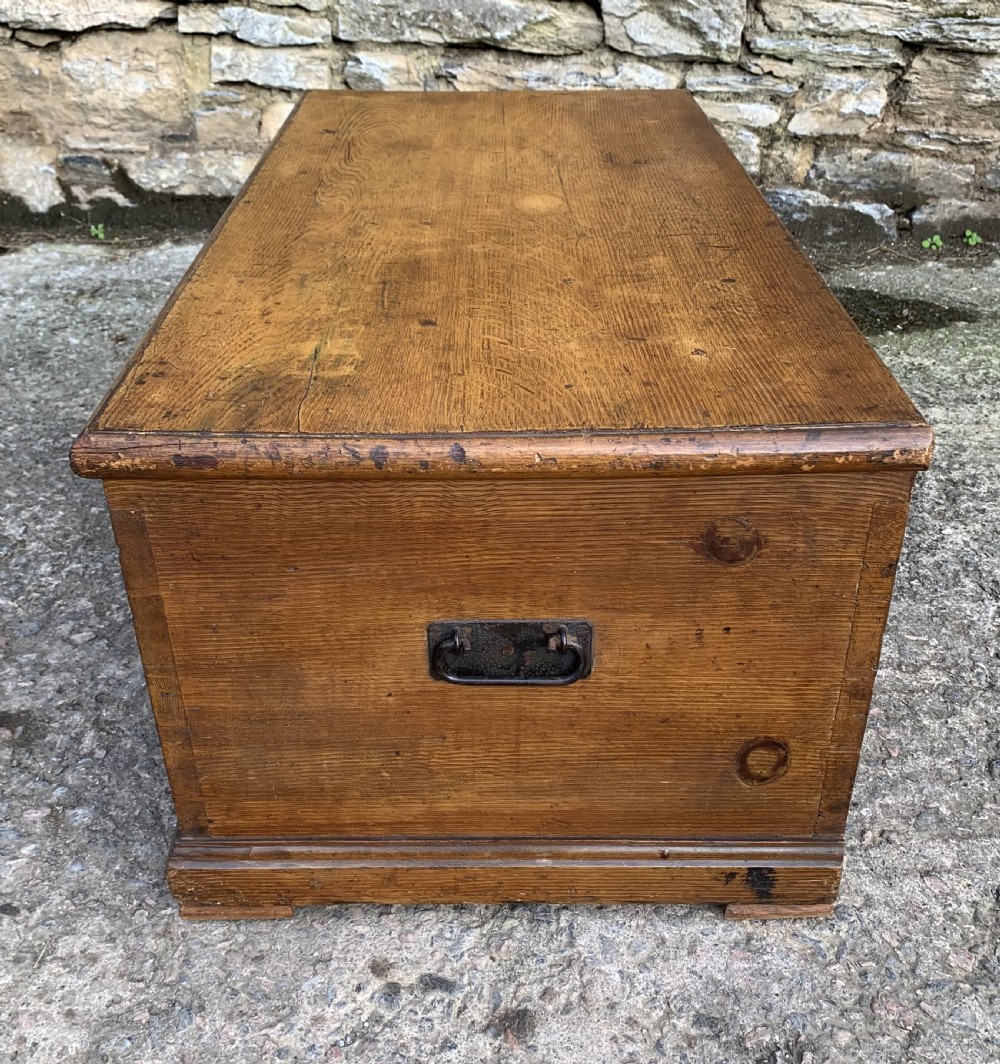 Antique Pine and Simulated Elm Blanket Chest View IX