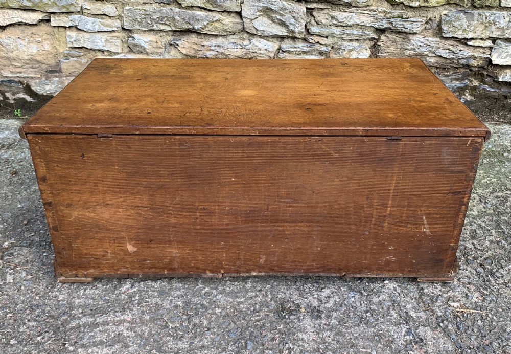 Antique Pine and Simulated Elm Blanket Chest View XII