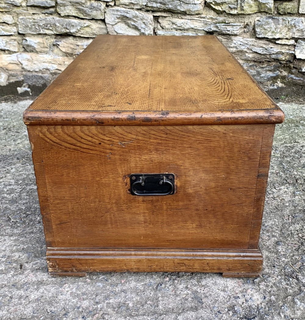 Antique Pine and Simulated Elm Blanket Chest View XIV