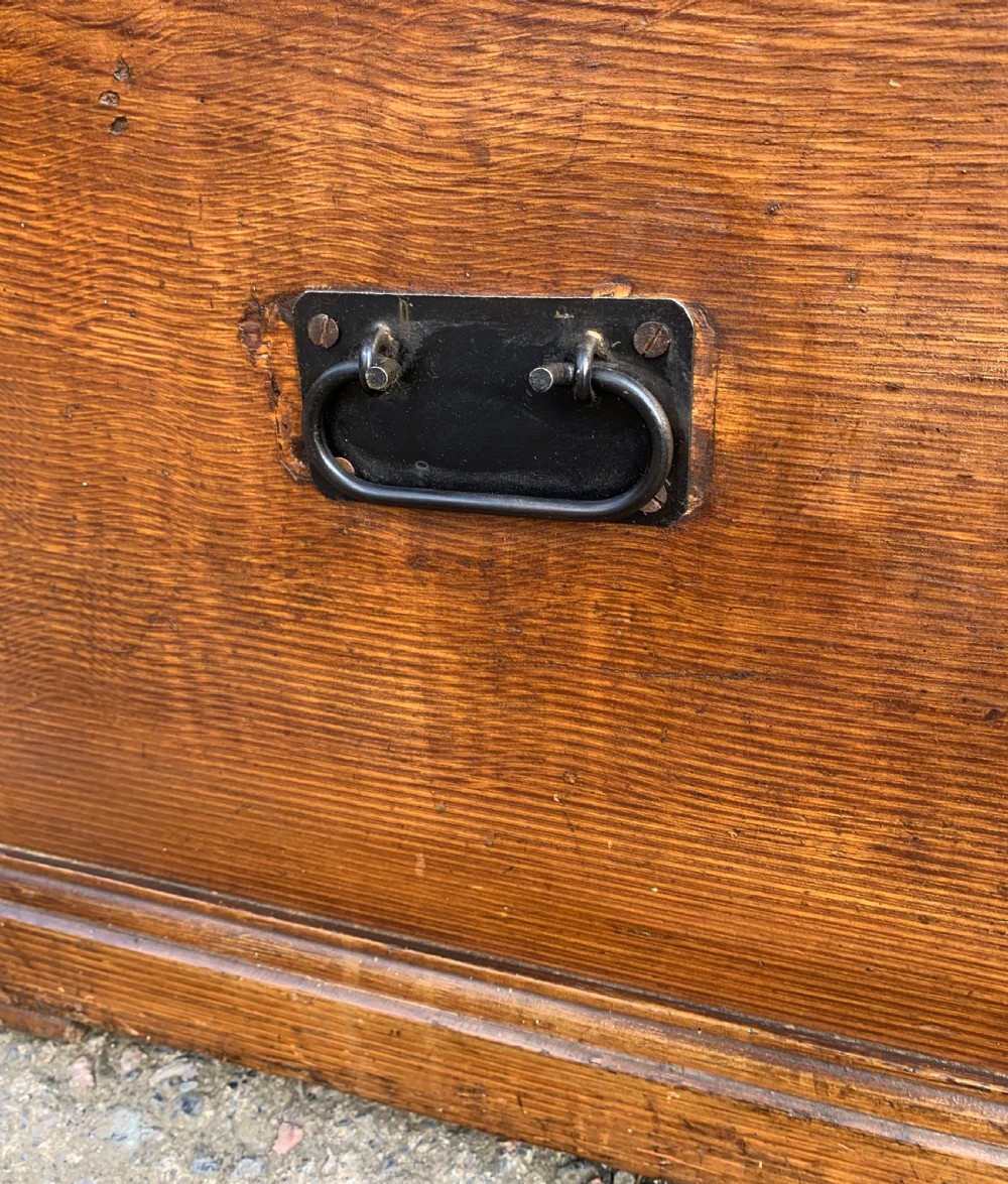 Antique Pine and Simulated Elm Blanket Chest View XV