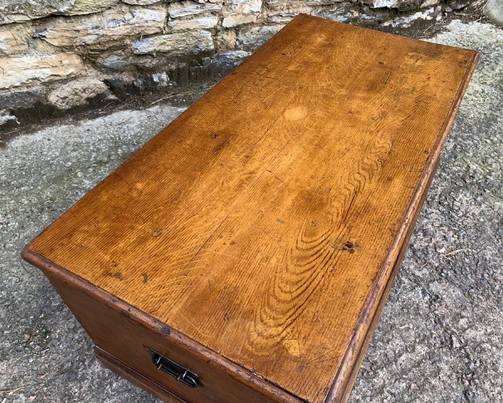 Antique Pine and Simulated Elm Blanket Chest View XVII