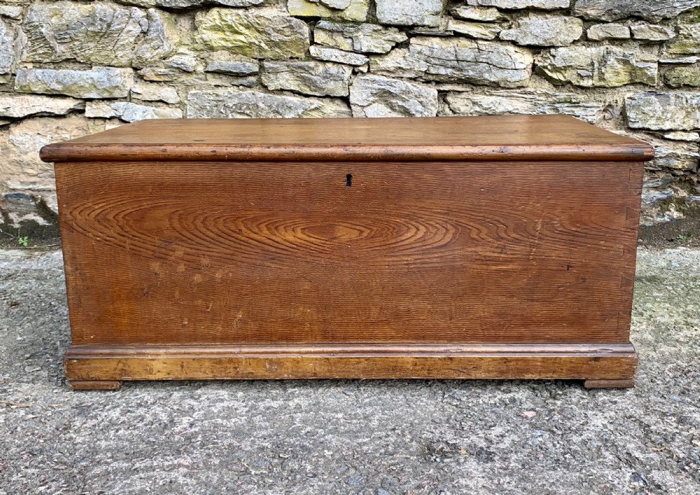 Antique Pine and Simulated Elm Blanket Chest View XVIII