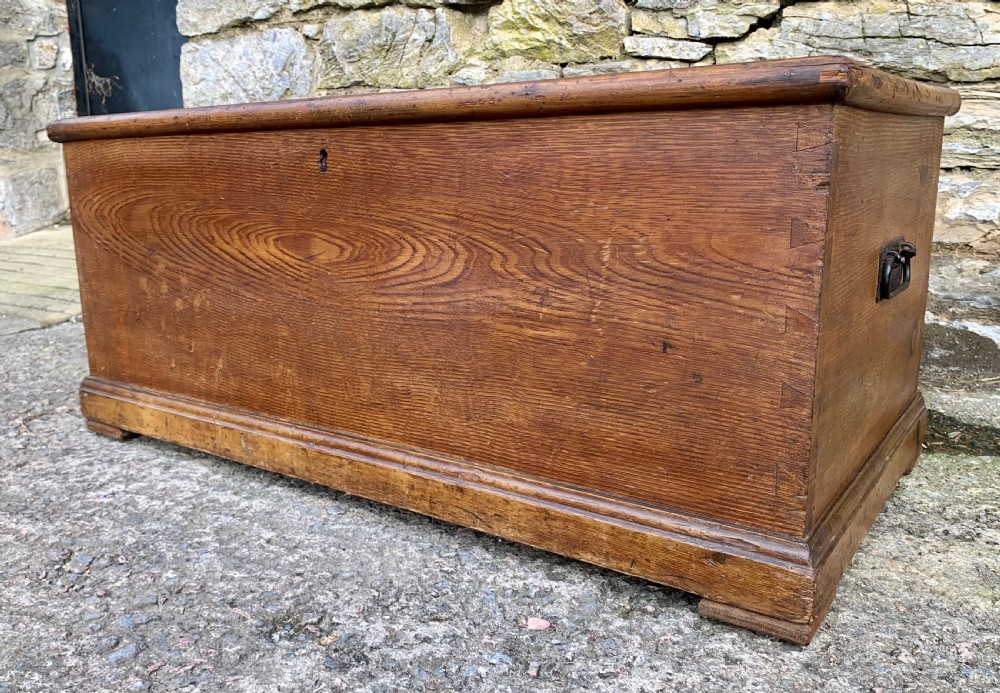 Antique Pine and Simulated Elm Blanket Chest View XX