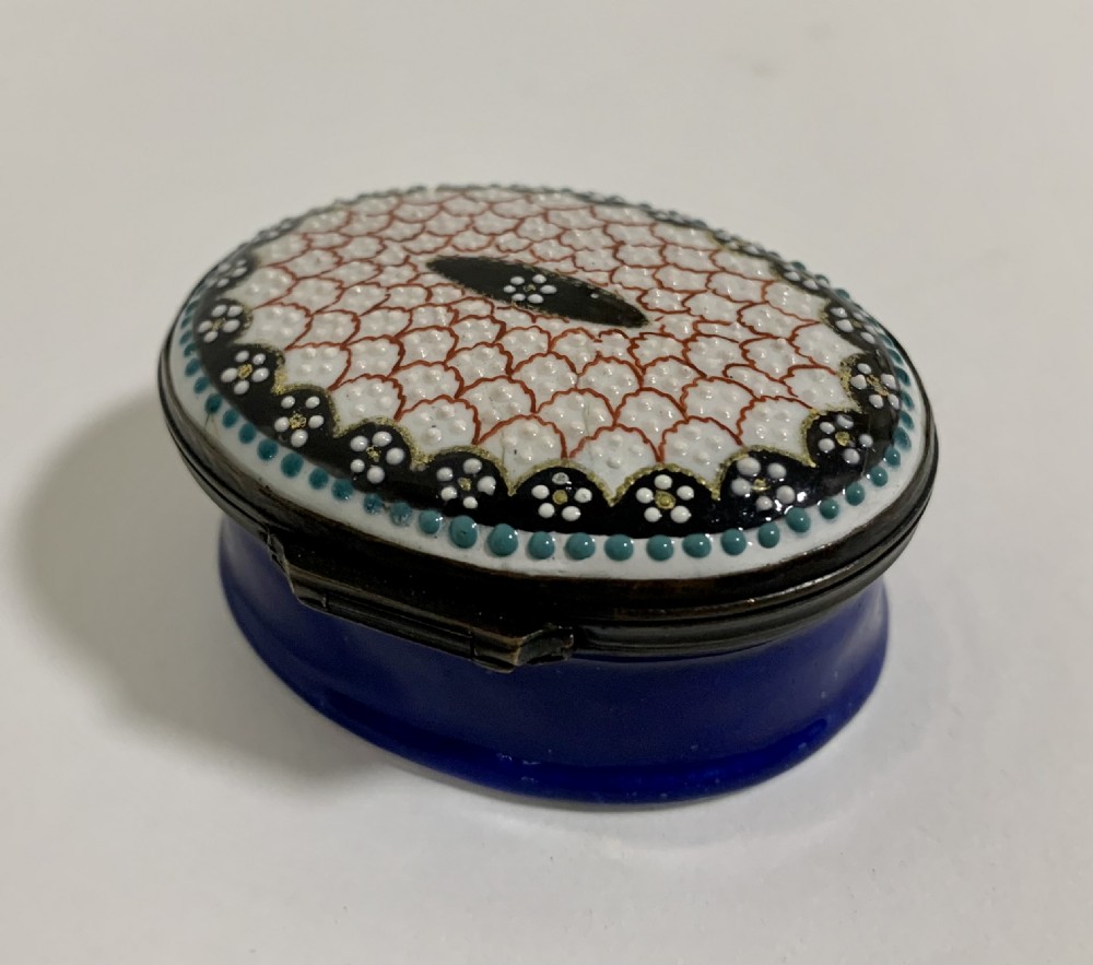 Antique Georgian Bilston Enamel Patch Box View III
