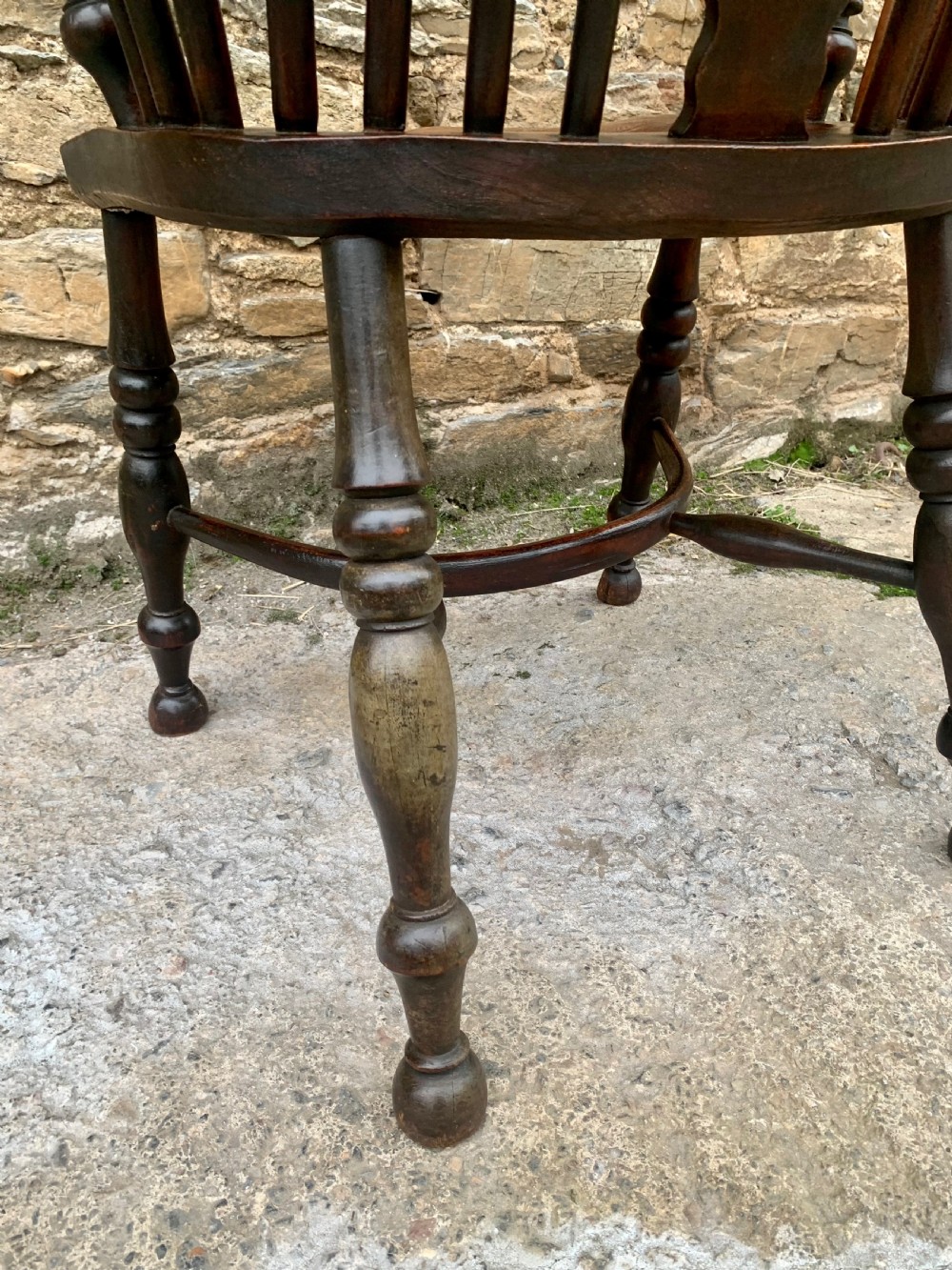 Antique Windsor Chair with Crinoline Stretcher View IX