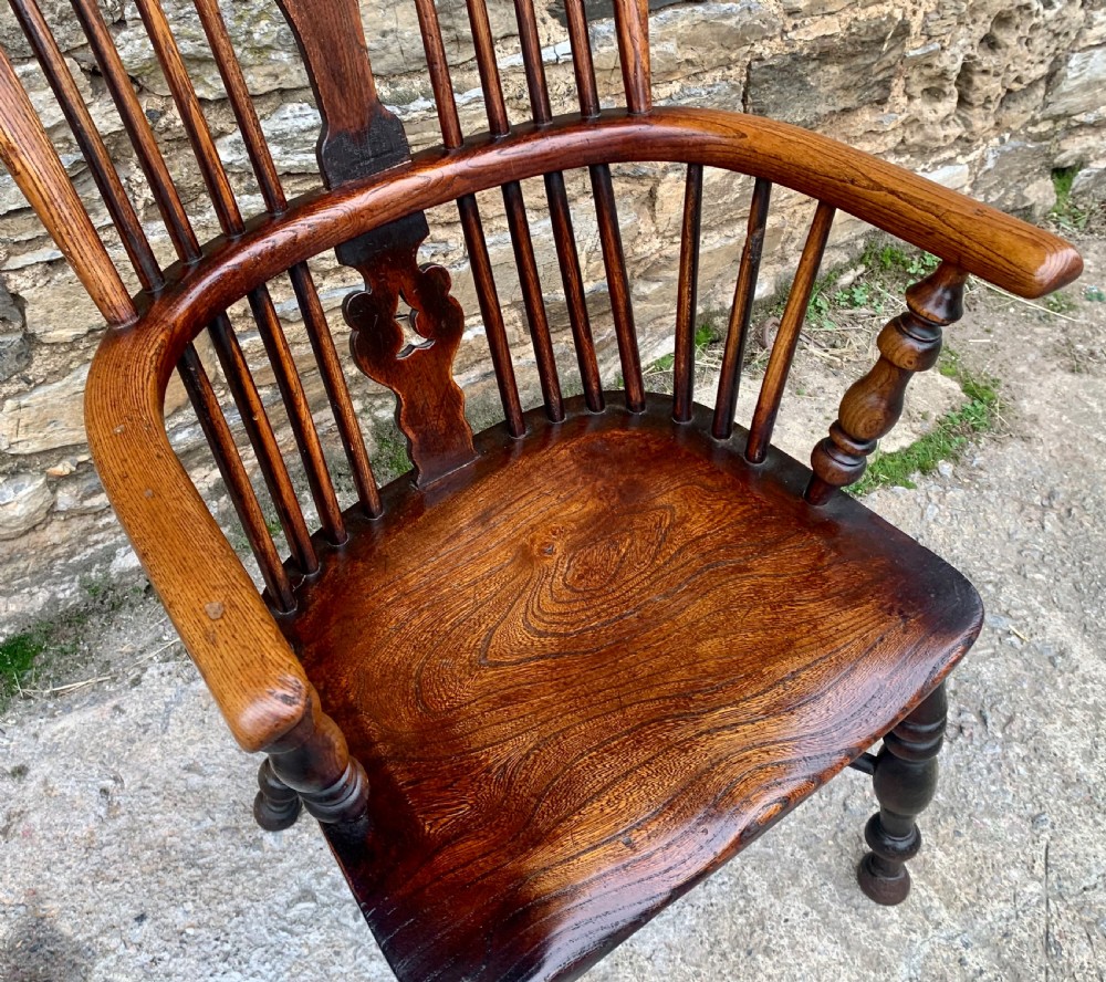 Antique Windsor Chair with Crinoline Stretcher View XIII