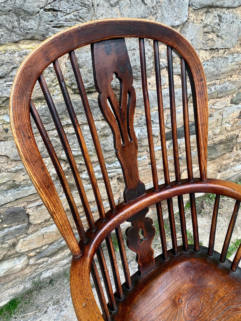 Antique Windsor Chair with Crinoline Stretcher View XIV