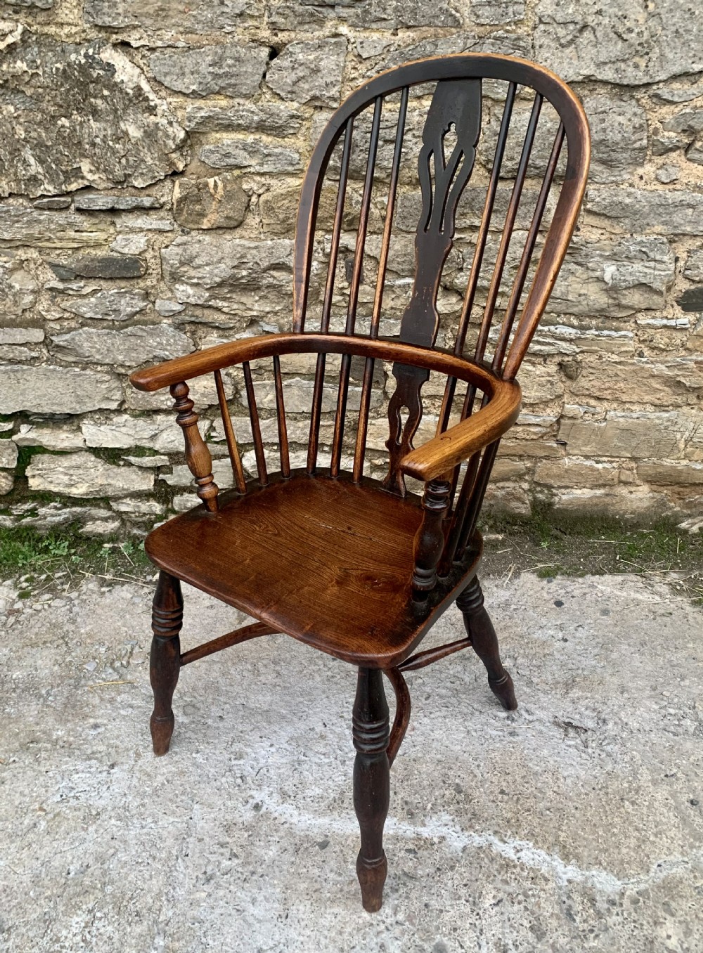 Antique Windsor Chair with Crinoline Stretcher View III