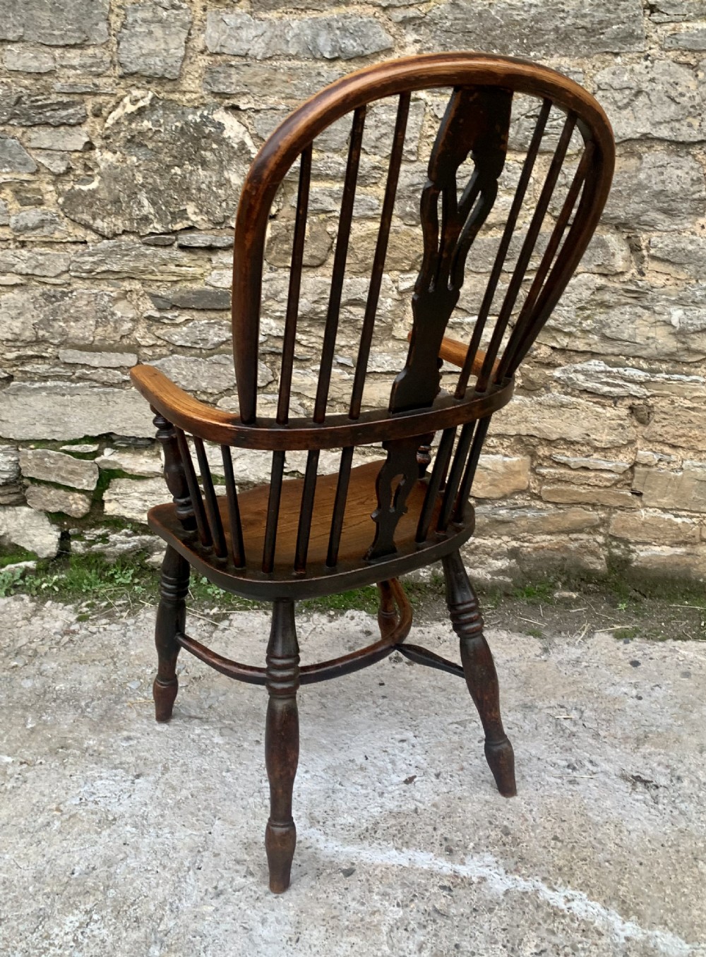 Antique Windsor Chair with Crinoline Stretcher View V