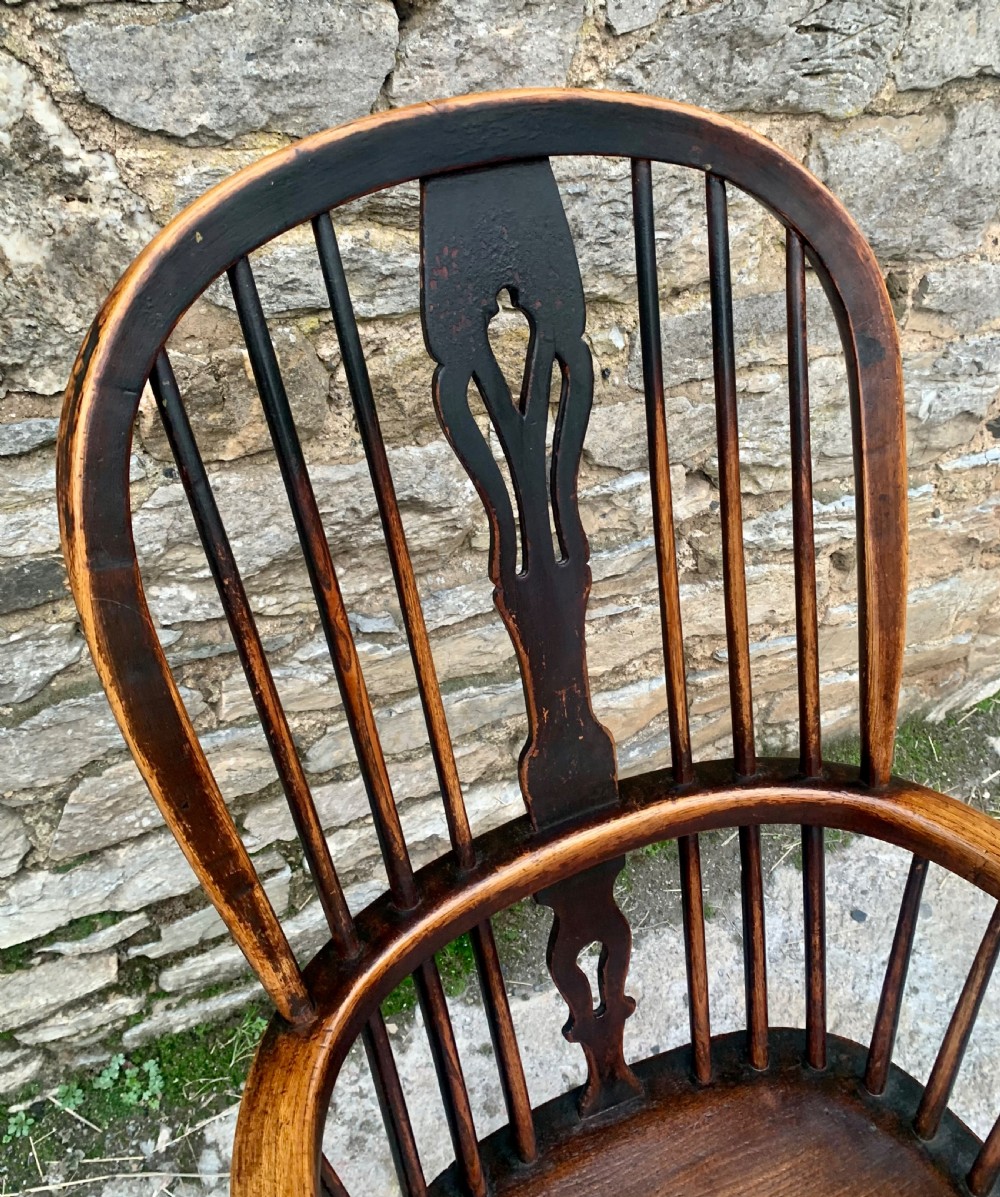Antique Windsor Chair with Crinoline Stretcher View X