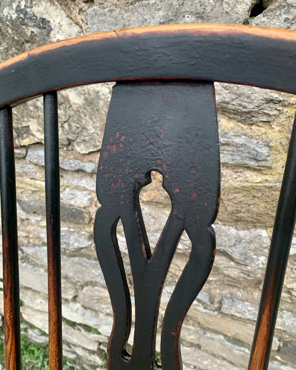 Antique Windsor Chair with Crinoline Stretcher View XI