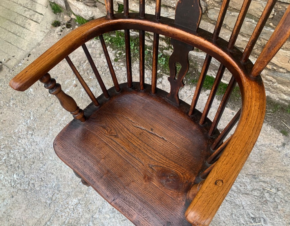 Antique Windsor Chair with Crinoline Stretcher View XII