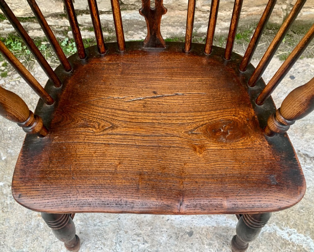 Antique Windsor Chair with Crinoline Stretcher View XIII