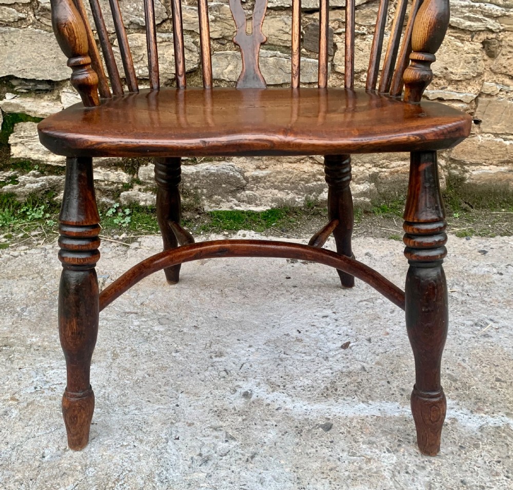 Antique Windsor Chair with Crinoline Stretcher View XIV