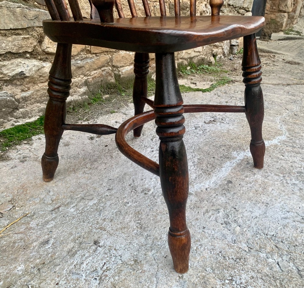 Antique Windsor Chair with Crinoline Stretcher View XV