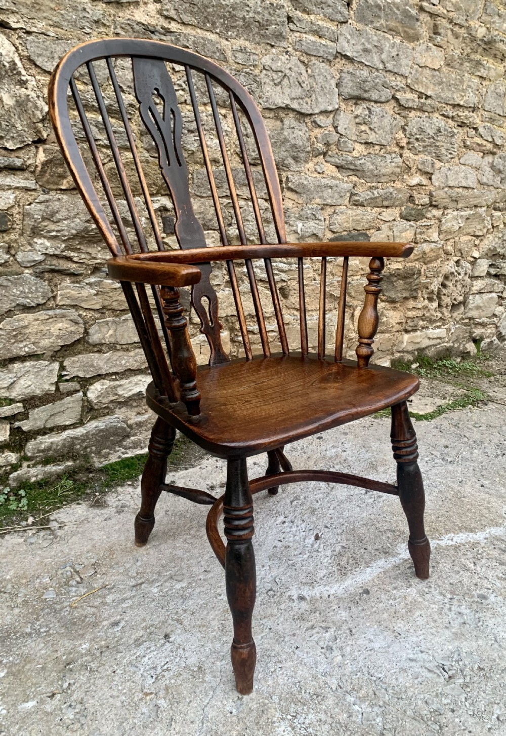 Antique Windsor Chair with Crinoline Stretcher View XVI