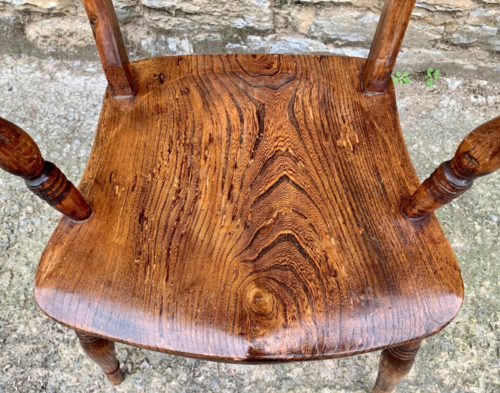Antique Bar Back Windsor Carver Chair View VI