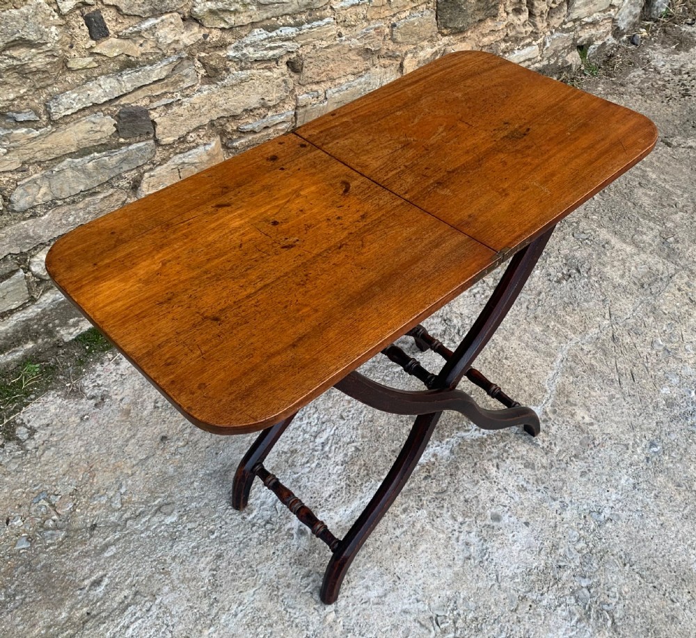 Antique Mahogany Folding Coaching Table View III