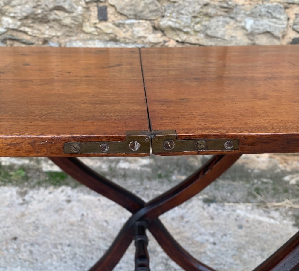 Antique Mahogany Folding Coaching Table View XX