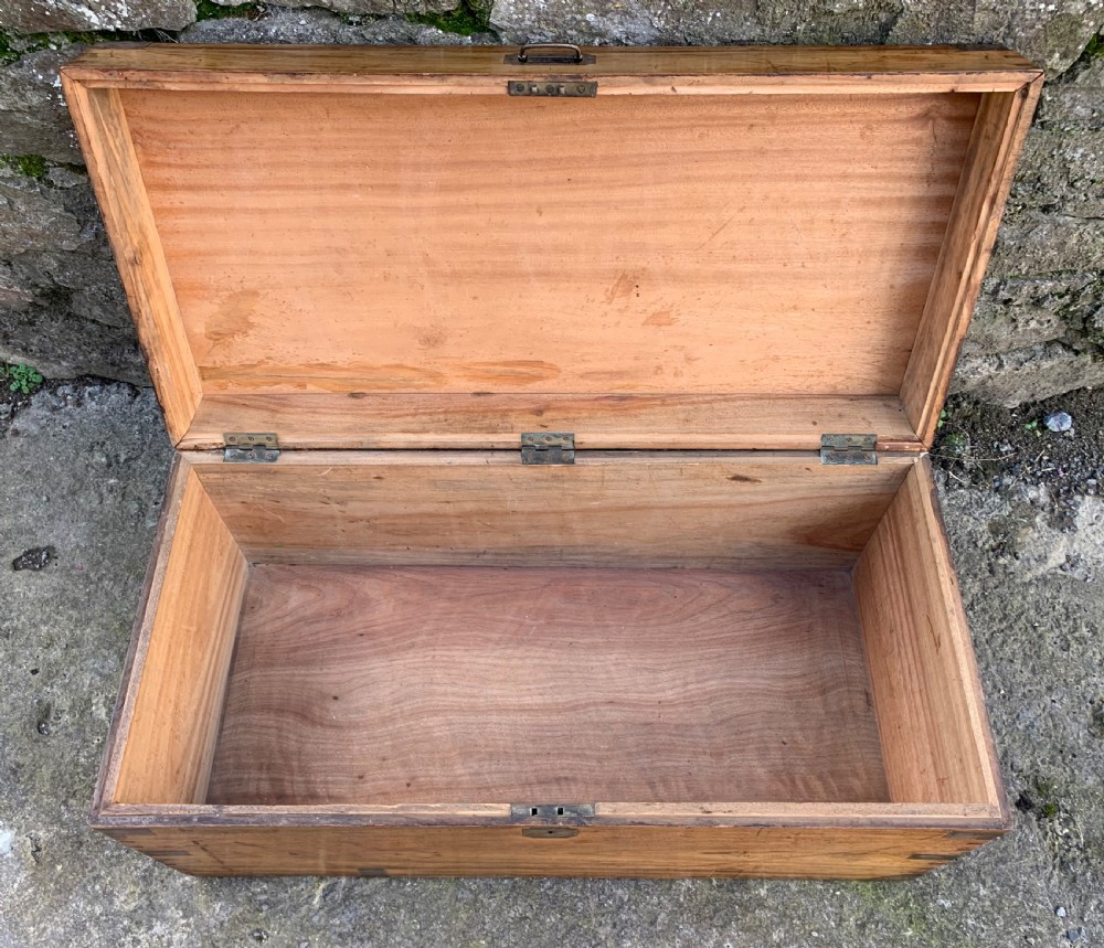 Antique Camphor Wood Military Trunk View VI