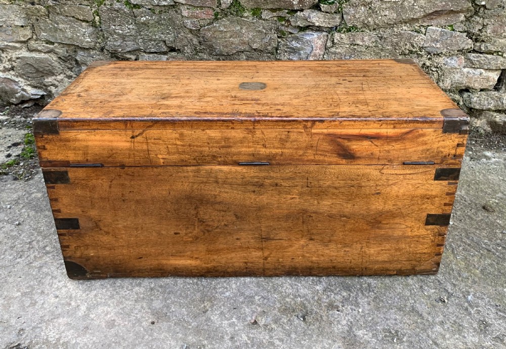 Antique Camphor Wood Military Trunk View XI