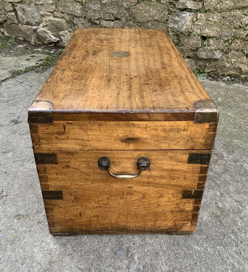 Antique Camphor Wood Military Trunk View XIV