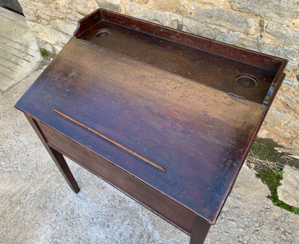 Antique Victorian Stained Pine Clerks Desk View II