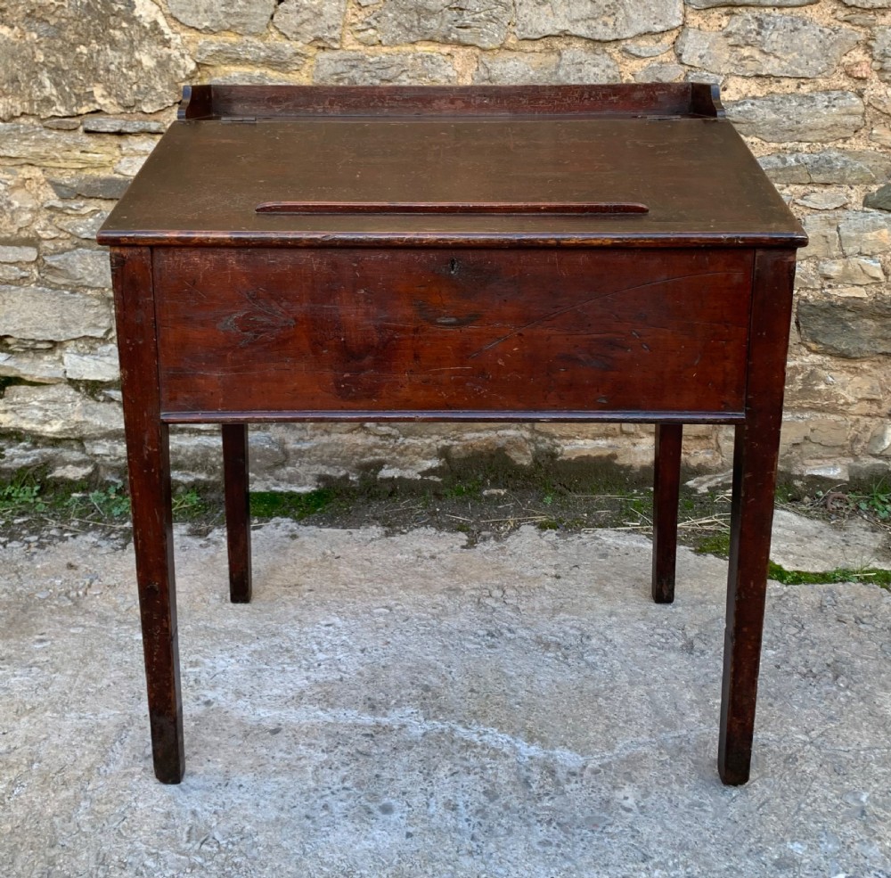 Antique Victorian Stained Pine Clerks Desk View III