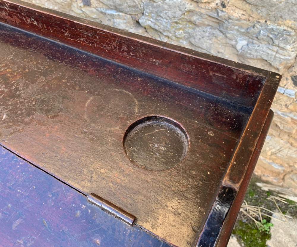 Antique Victorian Stained Pine Clerks Desk View IV