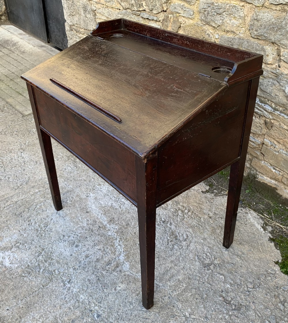 Antique Victorian Stained Pine Clerks Desk View VI