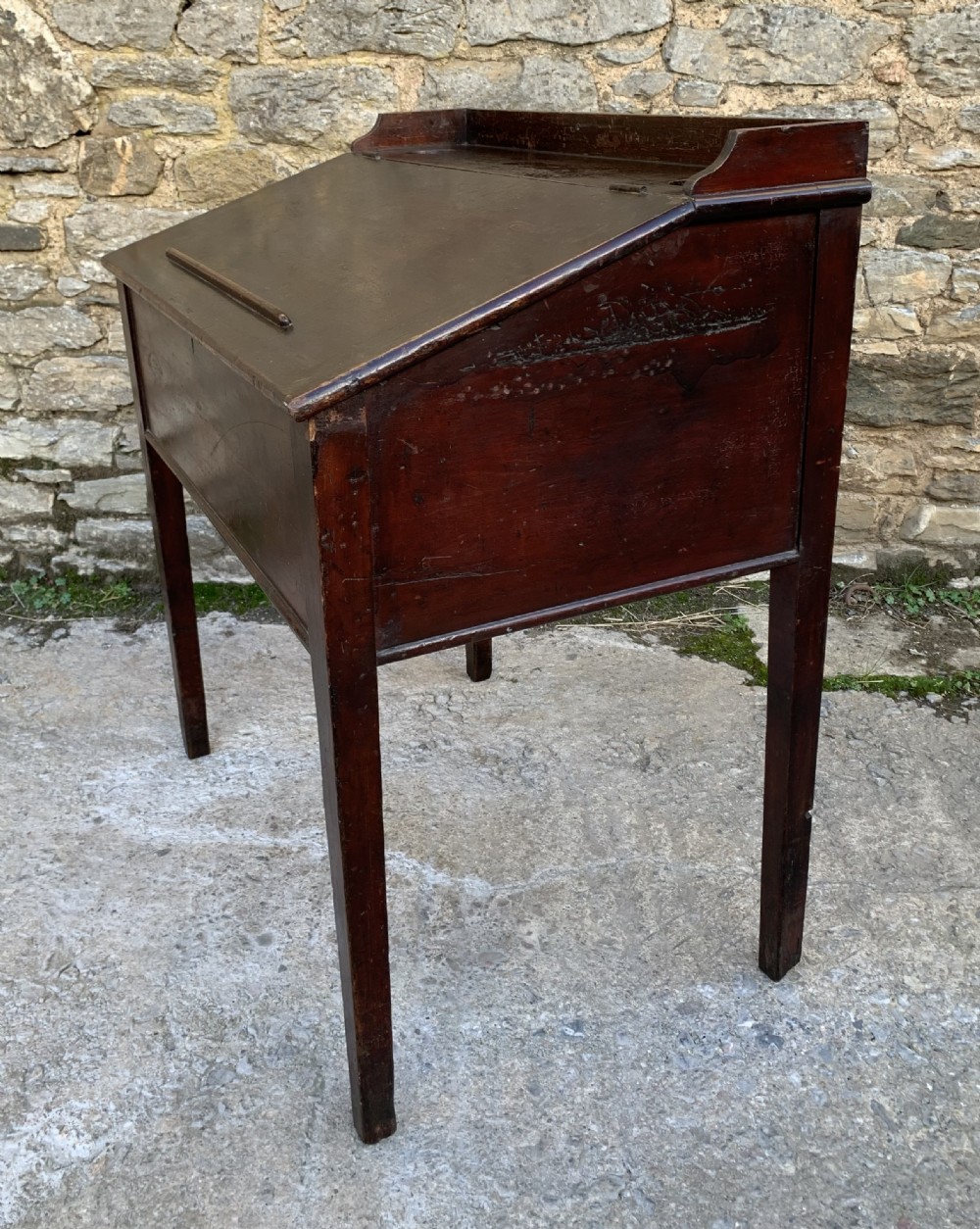 Antique Victorian Stained Pine Clerks Desk View IX