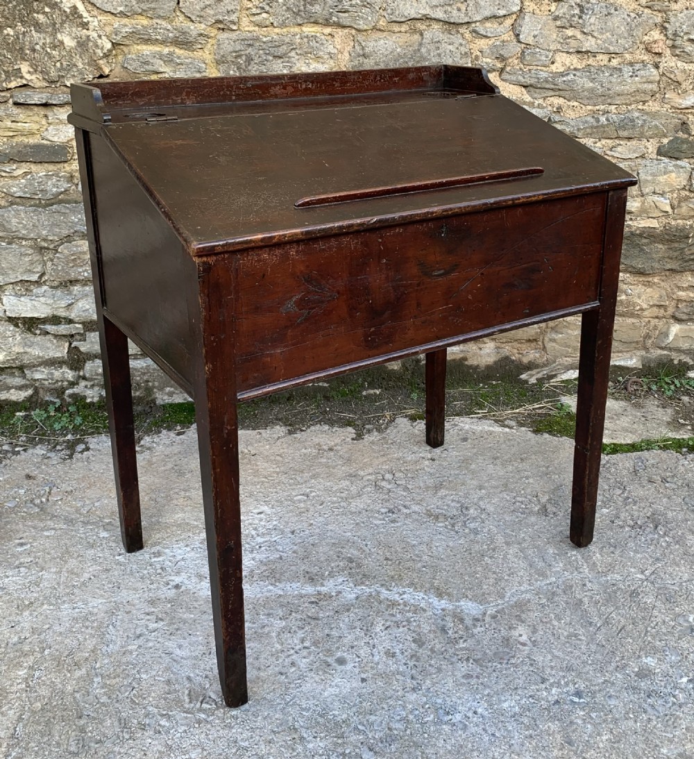 Antique Victorian Stained Pine Clerks Desk View XIV