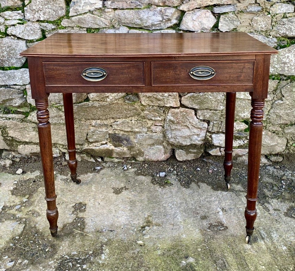 Georgian Mahogany Bow Front Side Table View II