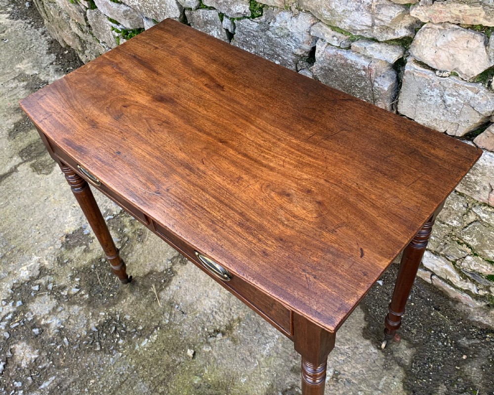 Georgian Mahogany Bow Front Side Table View IV