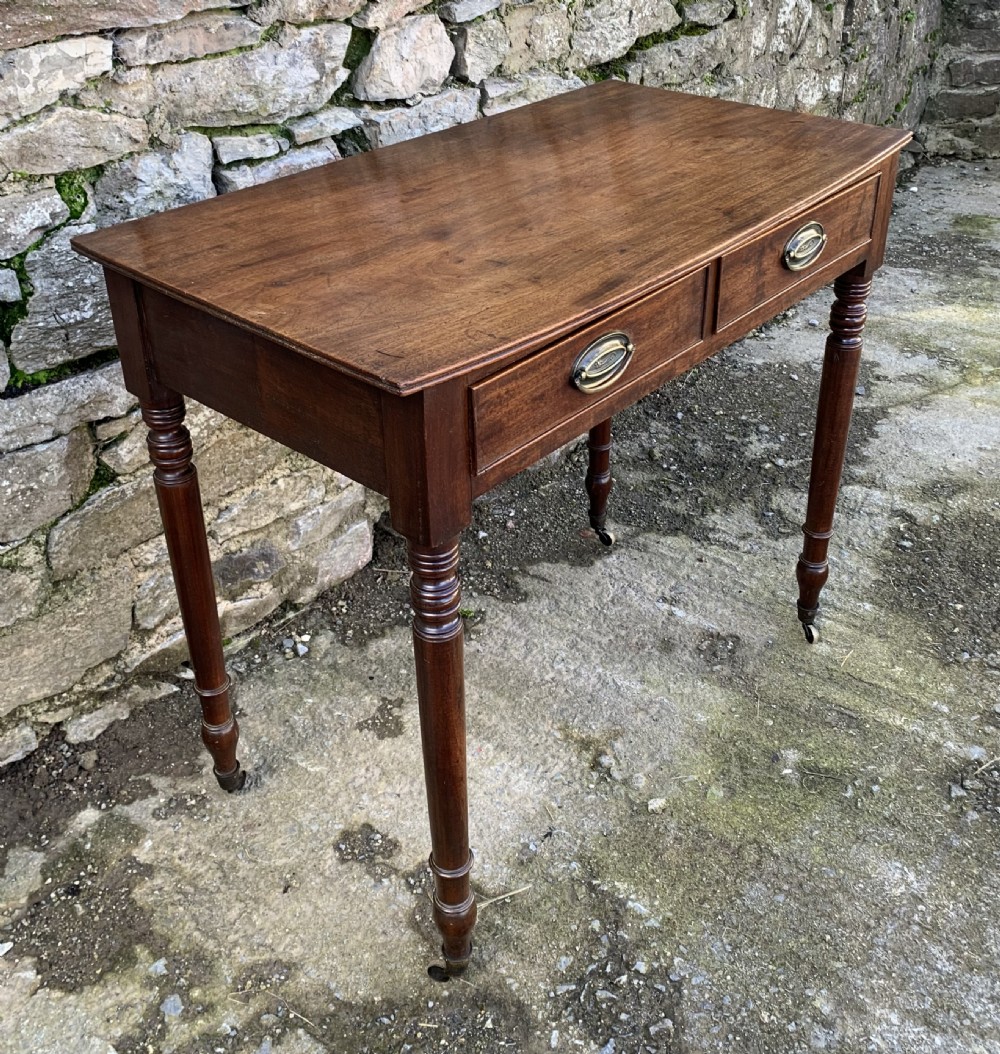 Georgian Mahogany Bow Front Side Table View V