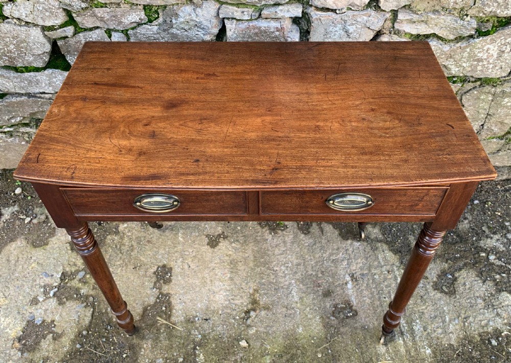 Georgian Mahogany Bow Front Side Table View VI