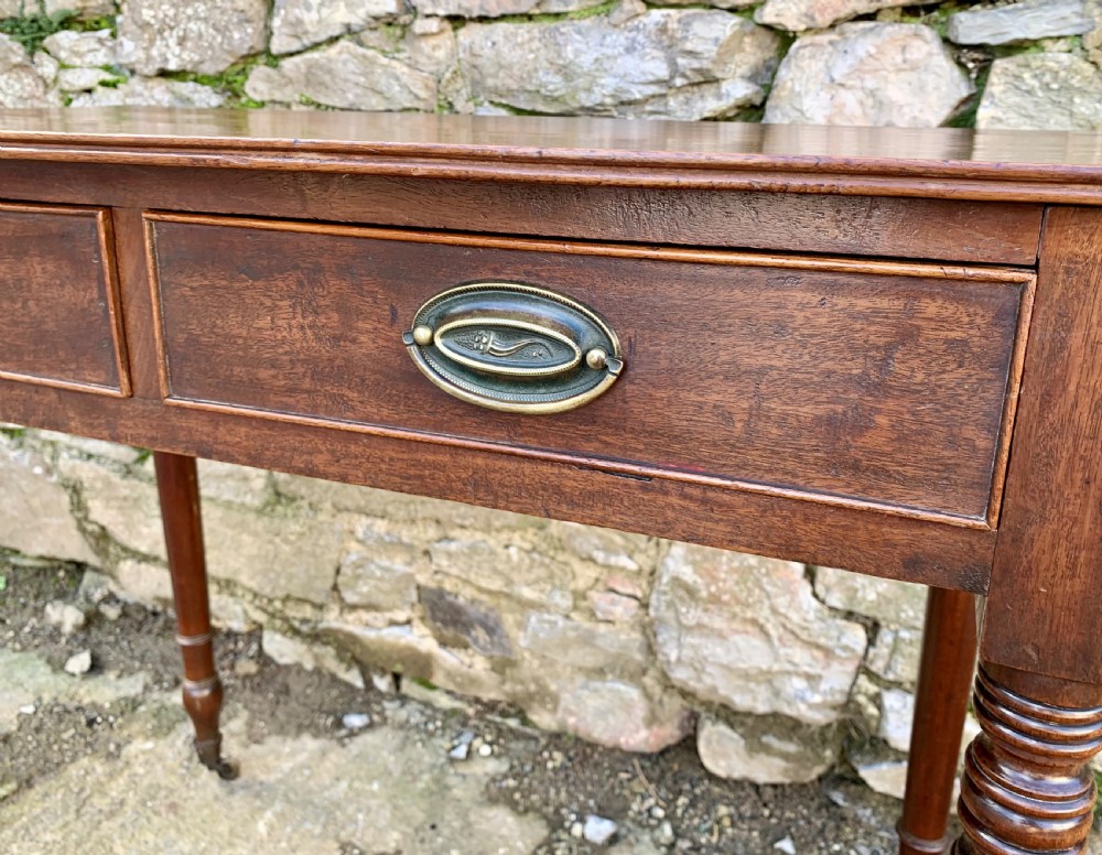 Georgian Mahogany Bow Front Side Table View VII