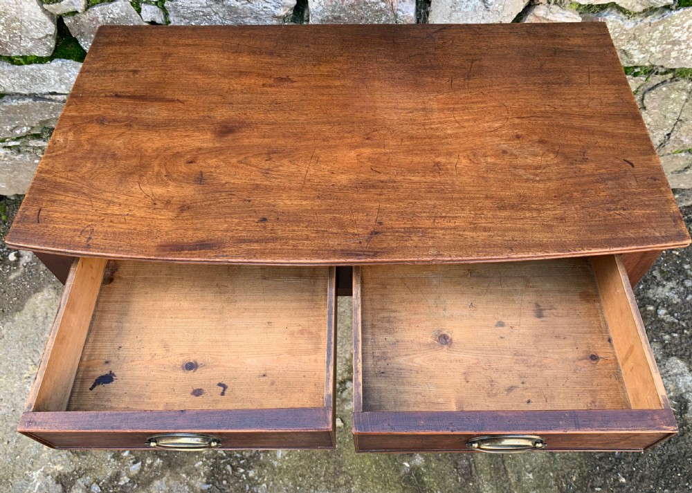 Georgian Mahogany Bow Front Side Table View VIII