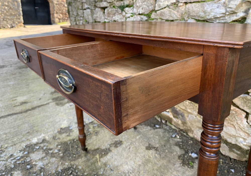 Georgian Mahogany Bow Front Side Table View IX