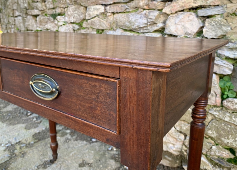 Georgian Mahogany Bow Front Side Table View XVI