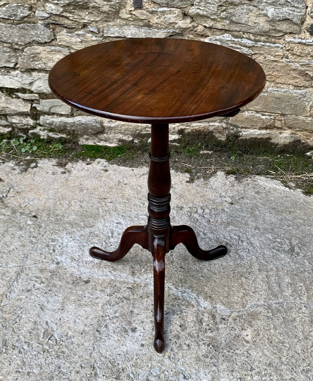 Georgian Mahogany Tilt Top Wine Table