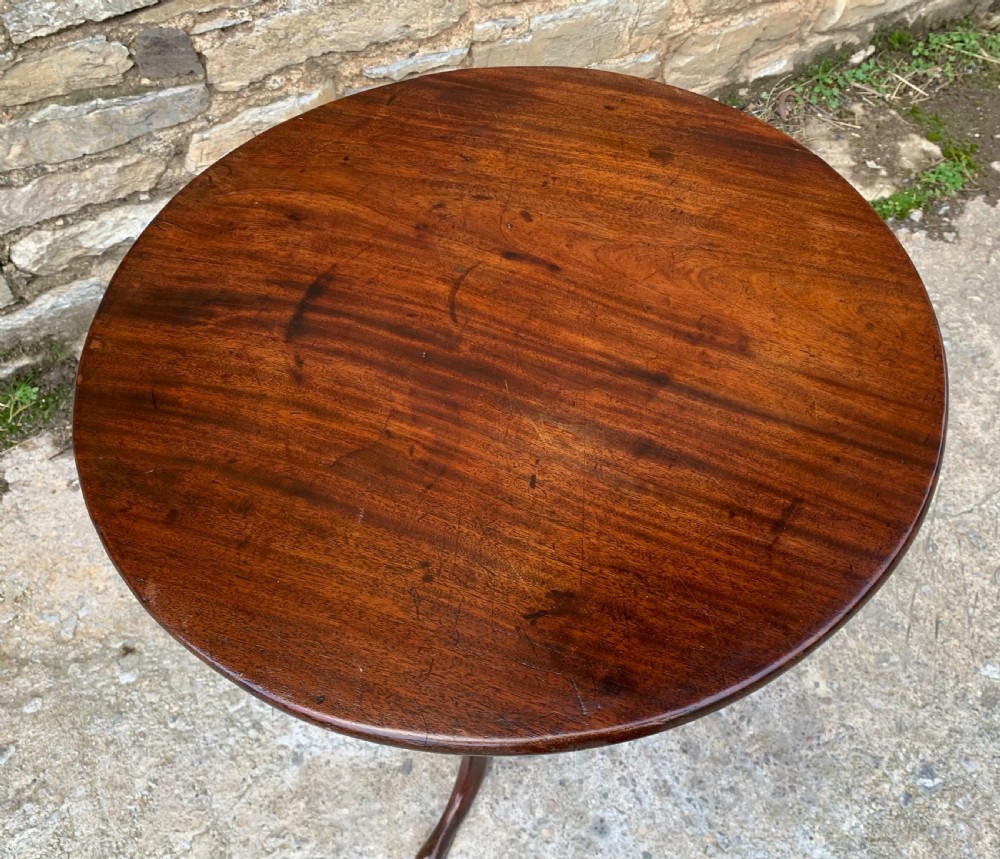 Georgian Mahogany Tilt Top Wine Table View VIII