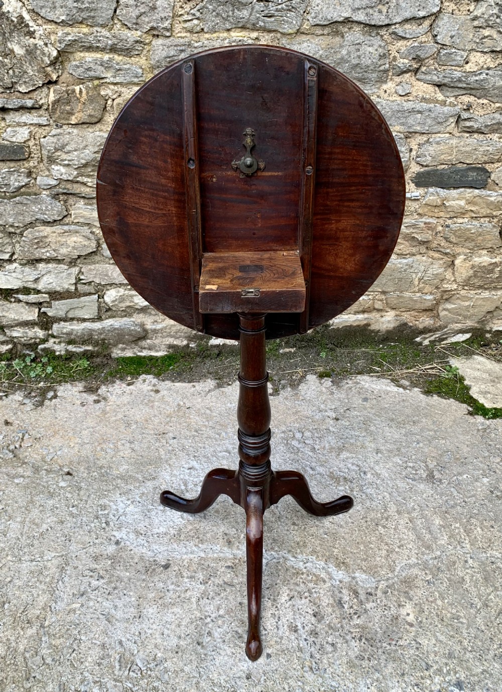 Georgian Mahogany Tilt Top Wine Table View IX