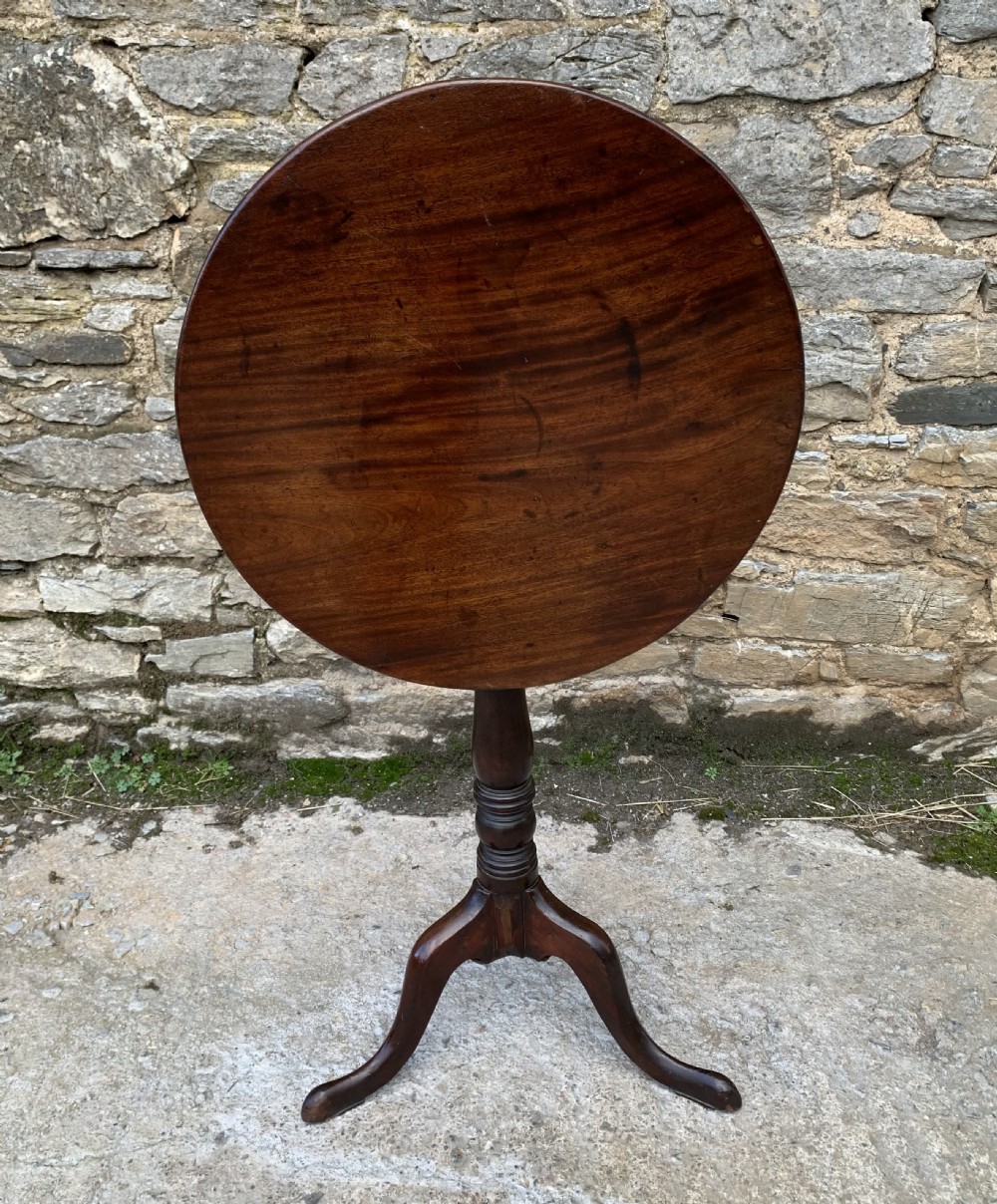 Georgian Mahogany Tilt Top Wine Table View XIV