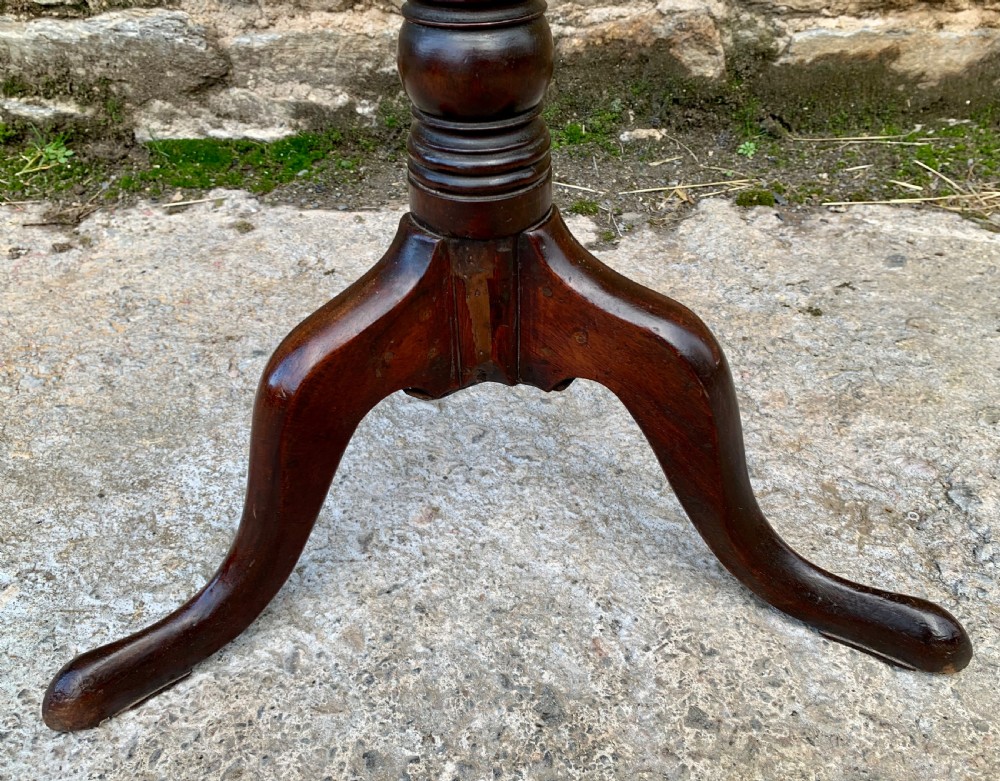 Georgian Mahogany Tilt Top Wine Table View XVI
