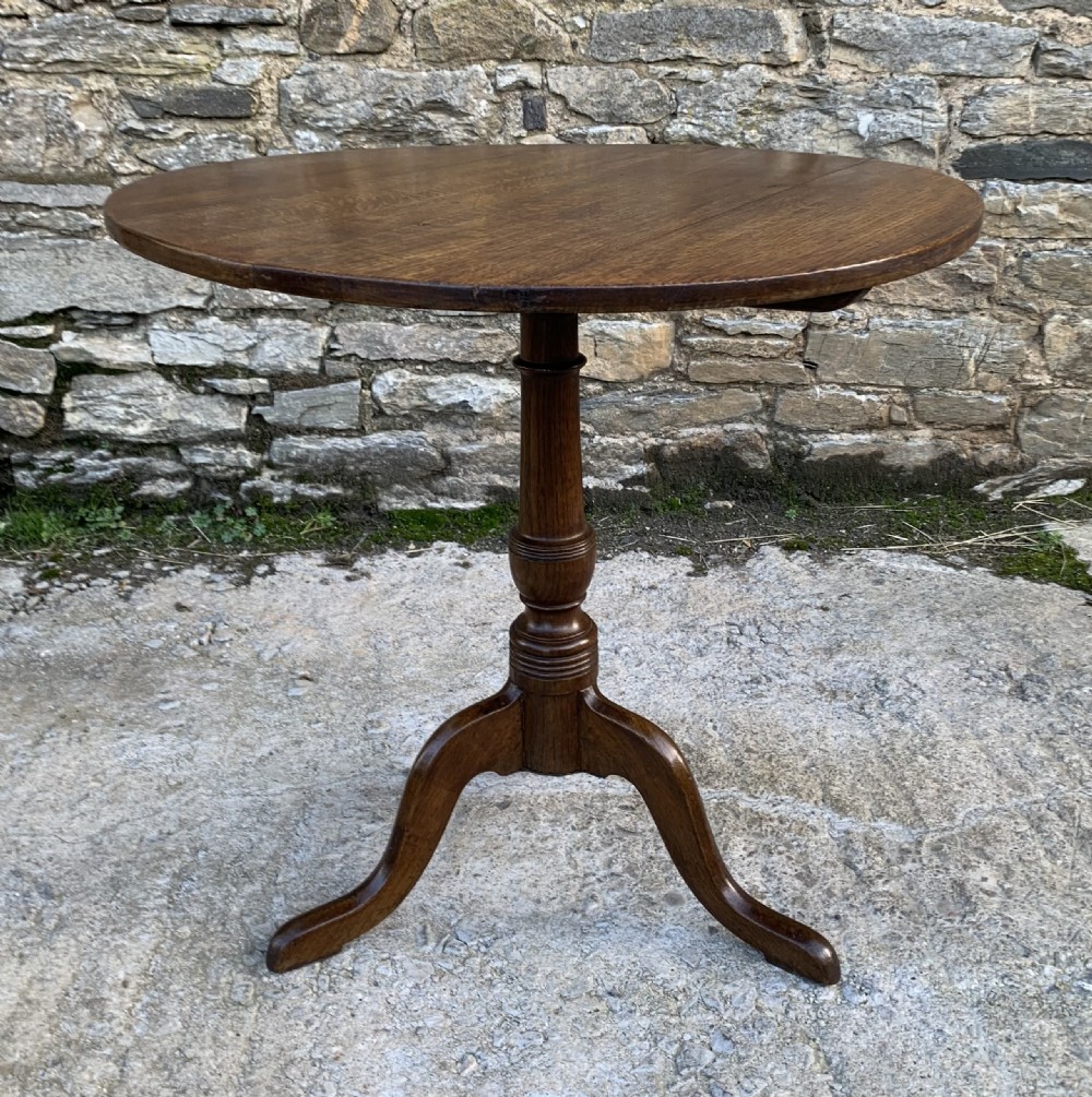 Georgian Oak Tilt Top Occasional Table