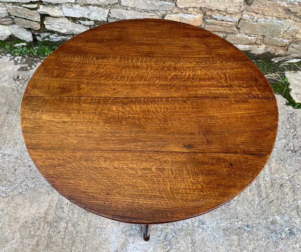 Georgian Oak Tilt Top Occasional Table View VII